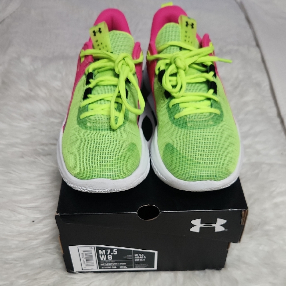 Under Armour Neon Green and Pink Sneakers